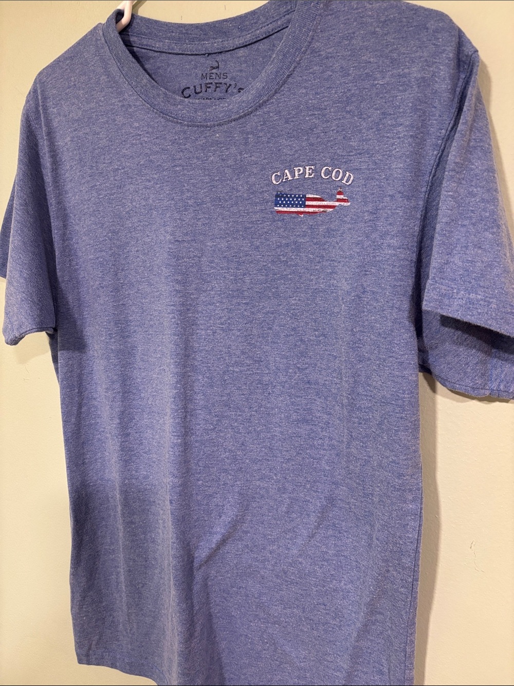 Cuffy’s Cape Cod Men’s Embroidered Short-Sleeve Tee - Heather Blue